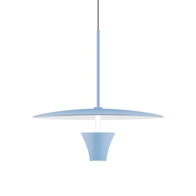 Lampada a sospensione luce Up&Down 12w luce calda per binario a 48V - Flower Celeste