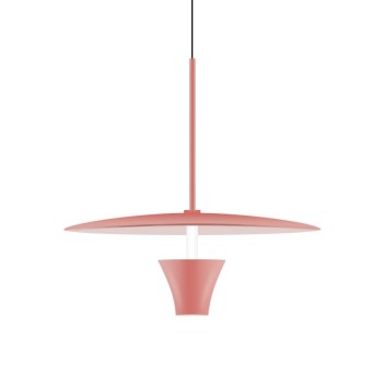 Lampada a sospensione luce Up&Down 12w luce calda per binario a 48V - Flower Rosa