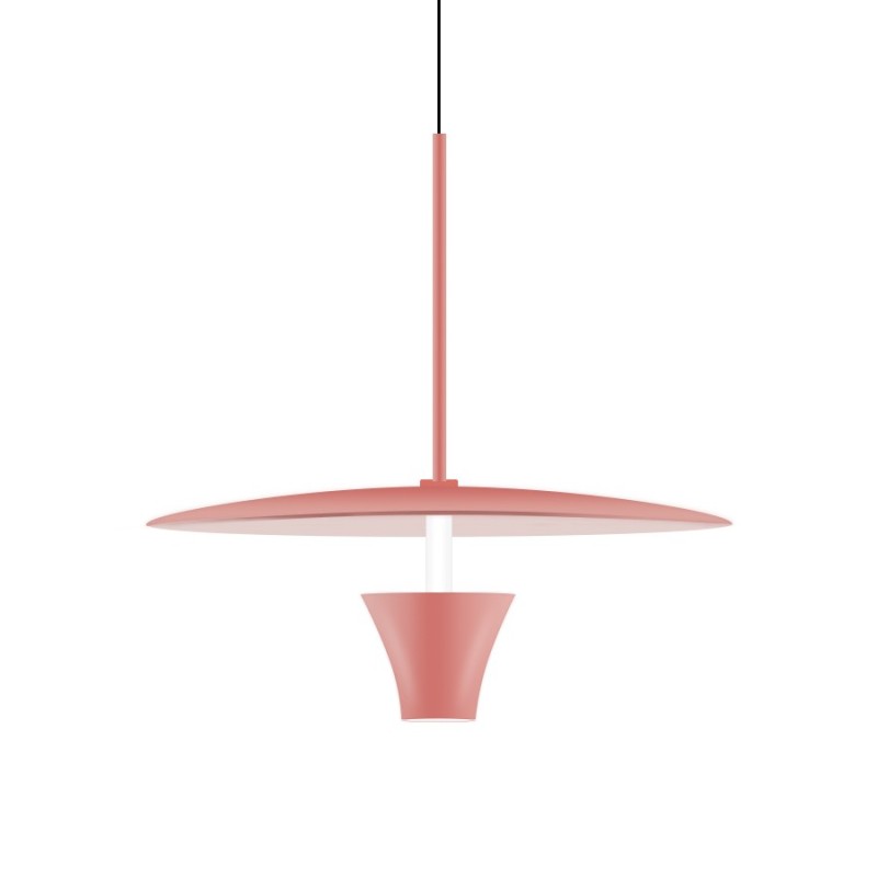 Lampada a sospensione luce Up&Down 12w luce calda per binario a 48V - Flower Rosa