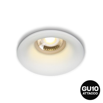 Recessed spotlight holder with GU10 IP20 socket with 76 mm hole SEMI TRIMLESS SERIES colour White