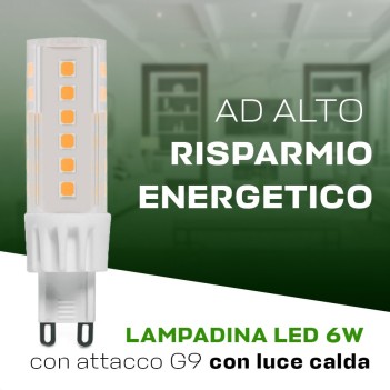 Led bulb G9 socket 6W 9600lm 3000K