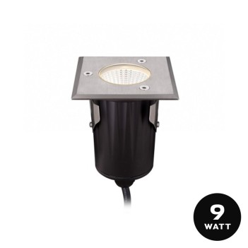 Square Hole 70mm INOX316 recessed walkway and driveway light 9W 1050lm 12V waterproof IP67 - Square Hole 70mm