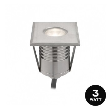 Swimming pool/fountain spotlight INOX316 3W 240lm 3.2V 700ma waterproof IP68 - Squared Hole 40mm