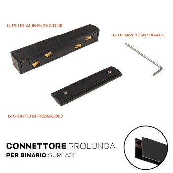 Connettore I SUPREMA prolunga per unire due binari 48V