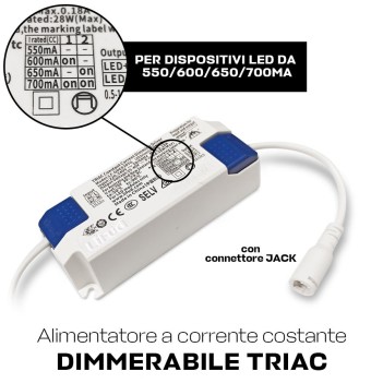 Alimentatore Led dimmerabile TRIAC Corrente Costante