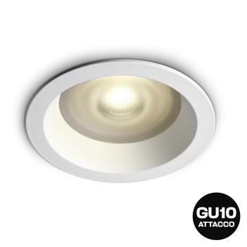 Recessed spotlight holder with IP65 waterproof GU10 socket with 82 mm hole BATHROOM SERIES Desing frosted glass Dark Light colou