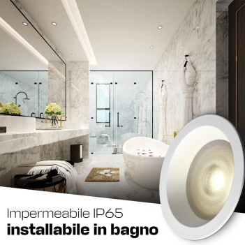 Recessed spotlight holder with IP65 waterproof GU10 socket with 82 mm hole BATHROOM SERIES Desing frosted glass Dark Light colou