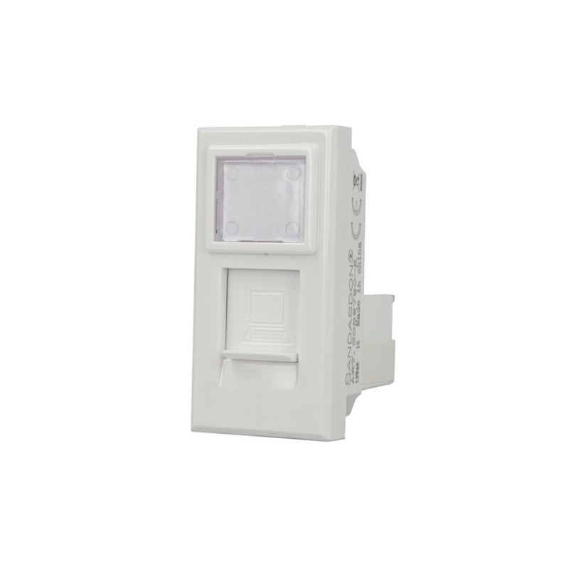 Data Socket RJ45 CAT5E White Cover Compatible With Bticino Axolute