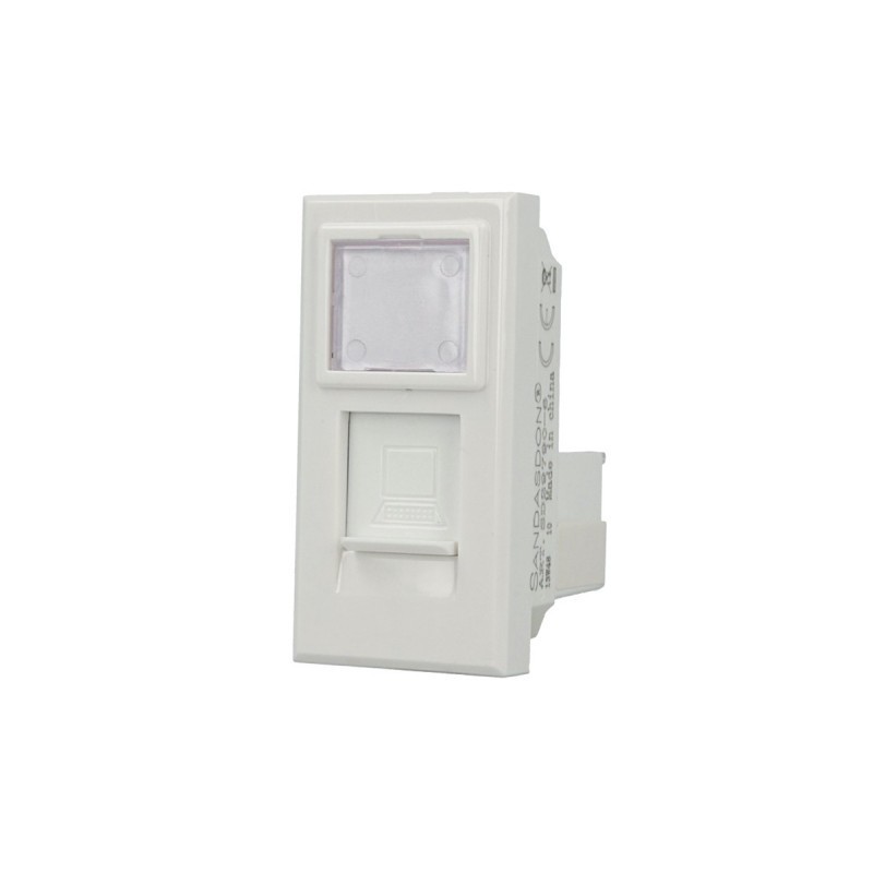 Presa Dati RJ45 CAT5E Bianco Coperchio Compatibile Con Bticino Axolute