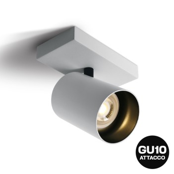 Ceiling Light with GU10 Connection RETRO CYLINDER Series D58 Spotlight Wall Light Colour White