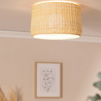 Rattan Ceiling Lamp with E27 socket - BOHO CHIC Collection model Gondia