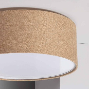 Lampada decorativa da Soffitto in tessuto con attacco E27 colore CREMA