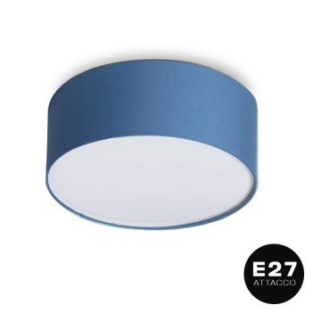 Lampada decorativa da Soffitto in tessuto con attacco E27 colore BLU