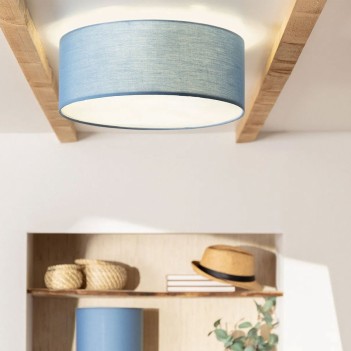 Lampada decorativa da Soffitto in tessuto con attacco E27 colore BLU