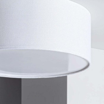 Lampada decorativa da Soffitto in tessuto con attacco E27 colore Bianco