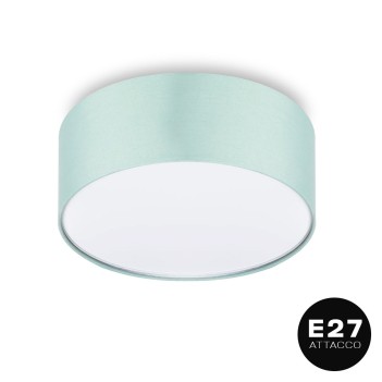 Lampada decorativa da Soffitto in tessuto con attacco E27 colore Verde