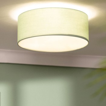 Lampada decorativa da Soffitto in tessuto con attacco E27 colore Verde