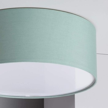 Decorative fabric ceiling lamp with E27 socket green colour
