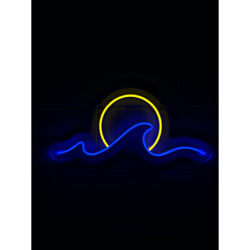 WAVE and SUN - Led Neon Lamp Sign - Management by Smartphone and Voice
