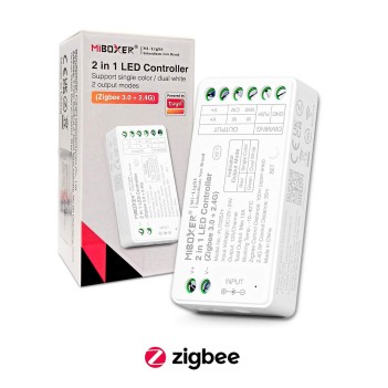 Zigbee 2-in-1 receiver: for single-colour LED strips and Dual White CCTs
