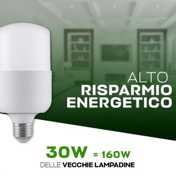 King Led | Lampadina Led Bulbo T100 Attacco E27 30W 2600lm 4000K