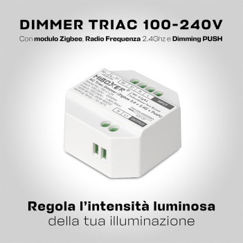 KINGLED | TRI-C1ZR Dimmer Triac Zigbee AC 100-240V RF e Dimming Push