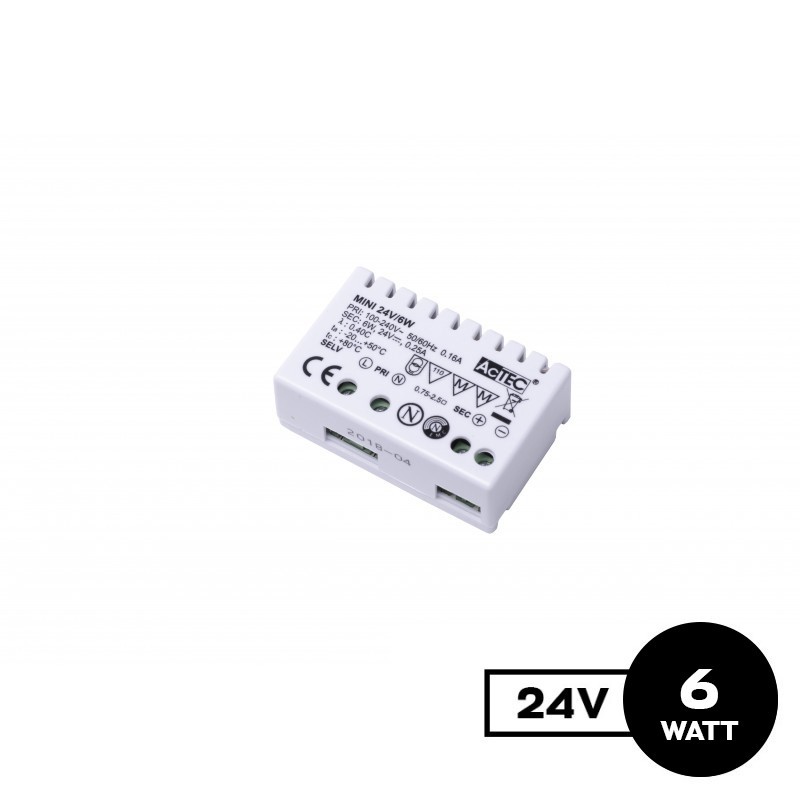 Actec Mini Power Supply 6W 24V - Mini24V/6W Actec Mini Power Supply 6W 24V - Mini24V/6W