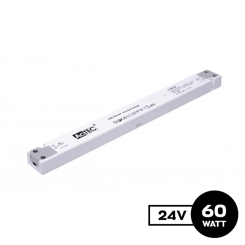 Alimentatore Actec LT 60W 24V - Design Lineare LT-60-24 Alimentatore Actec LT 60W 24V - Design Lineare LT-60-24