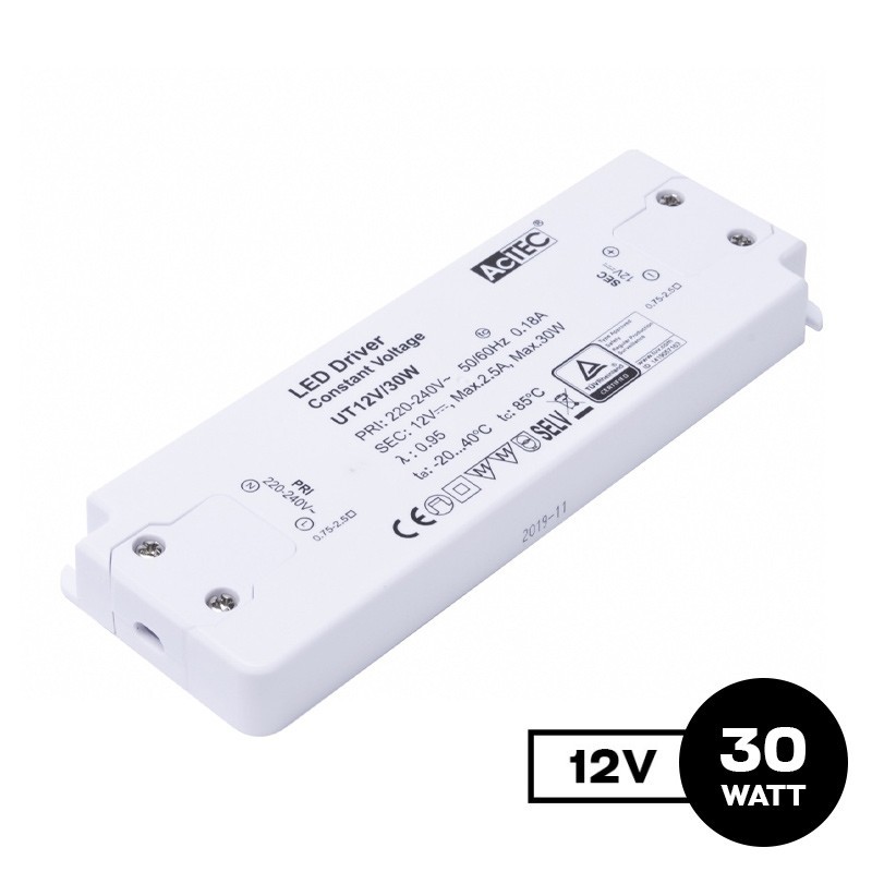 Alimentatore Actec UT 30W 12V - Ultra Fino Per Mobili su