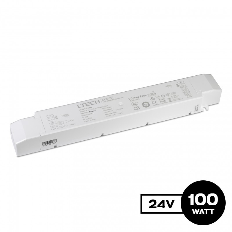 Alimentatore 100W 24V Dual White CCT Dimmerabile Push, 0-10V - LTech LM-100-24-G2A2 Alimentatore 100W 24V Dual White CCT Dimmerabile Push, 0-10V - LTech LM-100-24-G2A2