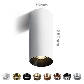Ceiling Light with GU10 Connection CHILL OUT CYLINDER Series 250mm D75mm Spotlight Colour White