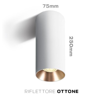 Faretto da Soffitto con Attacco GU10 Serie CHILL OUT CYLINDER 250mm D75mm Spotlight Colore Bianco