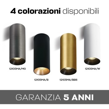 Faretto da Soffitto con Attacco GU10 Serie CHILL OUT CYLINDER 250mm D75mm Spotlight Colore Bianco
