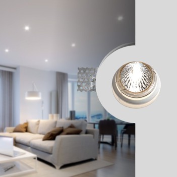 Buy Round Led Wall Light 0627 Recessed in Ceramic EN