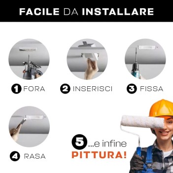 Portafaretto in Gesso Ceramico 0627 Slim Rotondo - da Incasso per Faretto Led GU10