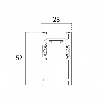 48V SUPREMA Surface surface or suspension track - White 2mt