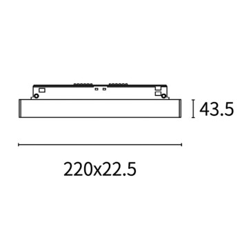 Lampada a griglia SUPREMA Mini Grille 10W dimmerabile per binario 48V Bianco