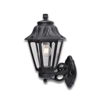 Anna series 45cm 220V IP55 wall light with E27 socket - Black for outdoor use