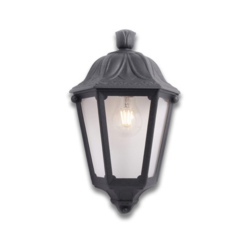 KINGLED | Lampada da parete impermeabile con attacco E27 colore nero