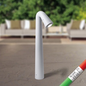 Lampione da giardino con attacco G9 45cm IP67 bianco satinato