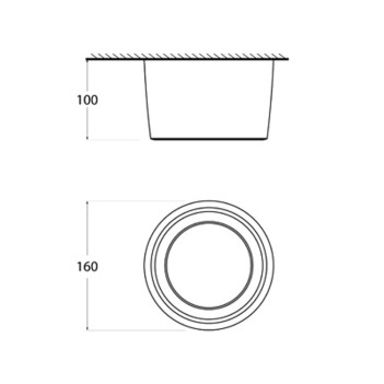 Ceiling spotlight with GX53 socket waterproof IP55 diameter 16 cm SERIES Livia color White