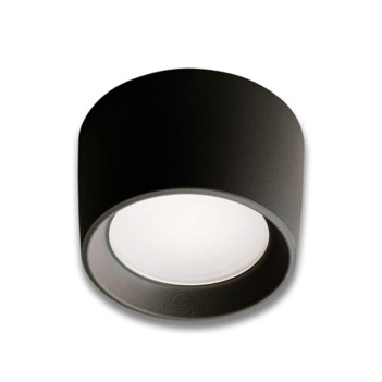 LIVIA | Spotlight da soffitto impermebaile IP55 colore nero rotondo