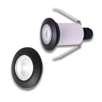 Segnapasso da incasso con attacco G9 impermeabile IP67 1,7W 150lm 40000K foro 40 mm SERIE Teresa - Nero