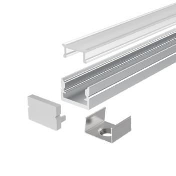 1208 Slim Aluminium Profile for Led Strip - Anodised 2mt -