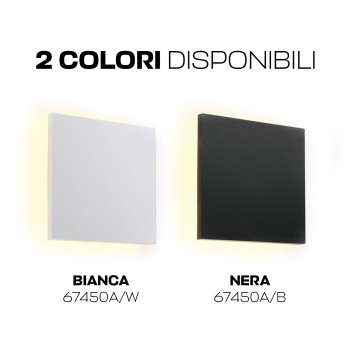 Applique da muro 7W 600lm 3000K serie The Backlight 220V IP54 - Nero retroilluminata