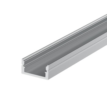 Profilo in Alluminio piatto 1809 2 mt per Striscia Led - Kit Completo