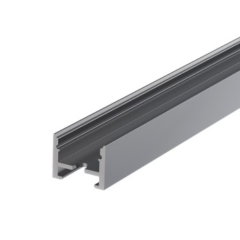 1814 Aluminium Profile for Led Strip with possibility of magnetic installation - Titanium 2mt - Complete Kit