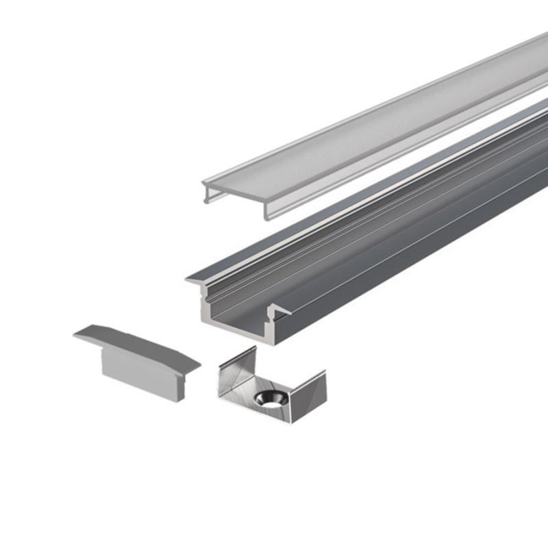 2 metre recessed LED profile for furniture and plasterboard - Mod. 2609