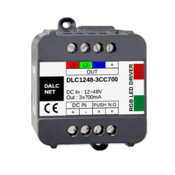 Dalcnet EasyRGB DLC1248-3CC700 RGB Dimmer Controller 3CH Voltage In DC 12-48V