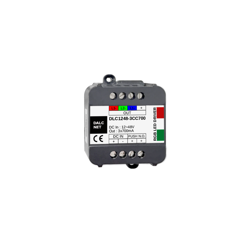 Dalcnet EasyRGB DLC1248-3CC700 RGB Dimmer Controller 3CH Voltage In DC 12-48V